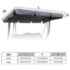 Swing Chair Canopy Replacement 3 Seater Garden Swing Seat Canopy Cover Garden Hammock Cover Waterproof Rip Proof Replacement Canopy for Garden Sw