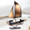 ZYZMH Sailing Wine Bottle Holder Iron Art European Creative Wine Rack Classic Bottle Storage Holder Practical Decoration