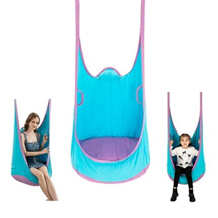 Hammock Swing Chair,Hanging Hammock Swing Chair for Kids,Outdoor Indoor Hanging Swing Seat Blue