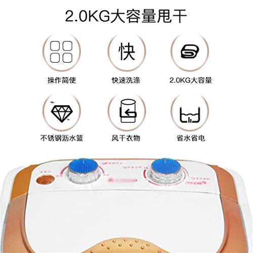 HDDFG Portable Washing Machine 2.0 Kg Mini Washing Machine Small Baby Child Household Single Barrel (Color : A, Size