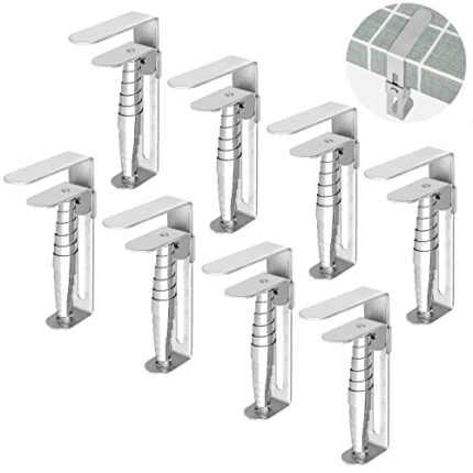 Linkstyle 8 Pcs Tablecloth Clips, Heavy Duty Stainless Steel Table Cloth Clips Table Cover Clamps, Adjustable Outdoor Table Cloth Holders with Sp