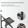 Folding Dining Table Set, Mobile Drop Leaf Dining Kitchen Table With 4 Chairs, Wood Simple Storage Table With 2 Wheels for Kitchen Dining Room Li