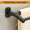 20" Towel Holder for Bathroom Wall, Black Towel Bar, Double Towel Racks
