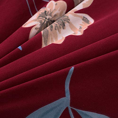 PETCUTE Sofa Covers 3 seater Furniture Protector Floral Printed Cover Elastic Slipcover Seater Cover Sofa Slipcover for Livingroom All-season,Red