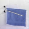 Wenko Wenselaar GmbH & CO KG Power-Loc Towel Holder with 2 Arms Elegance-Fixing Without Drilling, Zinc diecasting, Silver Shiny, 12 x 4 x 35 cm