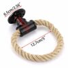 BSTKEY Nautical Industrial Pipe Towel Ring Holder Hanger - Wall Mounted Rustic Hand Towel Holder Bathroom Accessory
