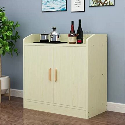 TJLSS Round Corner Pantry Cabinet Living Room Multifunctional Storage Cabinet With Door Dining Room Side Table Sideboard (Color : Beige, Size : 3