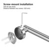 Hicoosee Towel Rail Stainless Steel Towel Holder Bath Towel Holder Towel Rail 12 Inches Silver