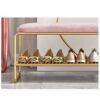 DINGZZ Shoe Change Stool Simple Door Dressing Shoe Stool Porch Household Soft Pack Cushion Sofa Stool Shoe Rack Cabinet (Color : D)