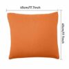 Udewo 2 Pack Waterproof Outdoor Cushion Cover, Orange Throw Pillow Case Decorative Outdoor Waterproof Pillow Covers 18X18 Inch (45X45cm) Garden C