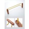 TBIIEXFL Bathroom Aluminum Towel Hanger Mounted Towel Rack Wood Towel Bar Rail Bathroom Accessories (Color : D, Size : 40cm)