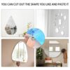 Zoyiancy Self Adhesive Mirror, 2Pcs Plastic Mirror Sheet, 27.6×15.7 Inch Mirror Sheets Self Adhesive, Mirror Wall Decor for Living Room Bedroom B