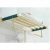 HIGOH Towel Racks,Bathroom Towel Rack Wall Mounted Towel Holder,Universal Light Nordic Bathroom Towel Rack,Solid Bathroom Hardware,With Single To