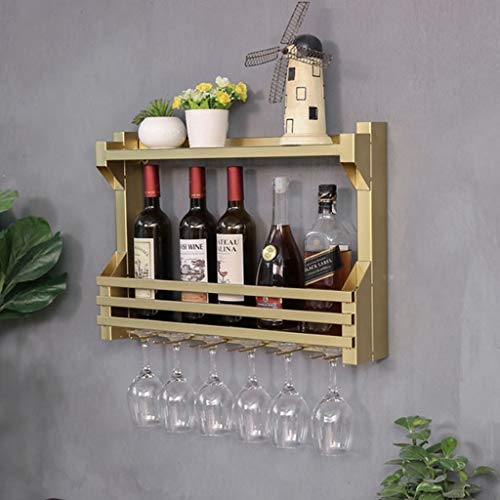 PIBM Stylish Simplicity Wine Shelf European Wrought Iron Wine Rack, Wall Hanging Wine Rack, Creative Restaurant Decoration Wine Cabinet, White ,
