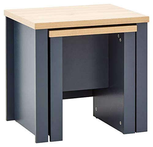 GFW Nesting Table, Wood, Slate Blue, 50 x 49 x 45 cm