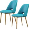 dining chair Office Reception Chairs Business Dining Chairs Set Kitchen Dining Chairs Set of 2, Counter Corner Kitchen Chairs with Gold Metal Leg