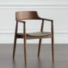 QUANJJ Scandinavian Minimalist President Chair Dining Room Negotiation Book Chair Art Solid Wood Dining Chair Backrest Home