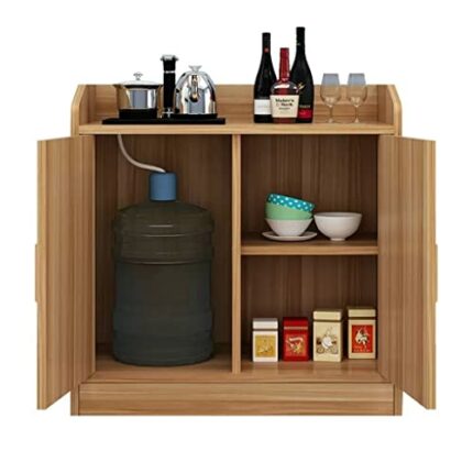 JAHH Round Corner Pantry Cabinet Living Room Multifunctional Storage Cabinet With Door Dining Room Side Table Sideboard (Color : Natural, Size :