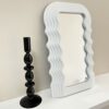 Z PLINRISE Aesthetic Wave Pattern Irregular Frame Mirror, Decorative Desk Wall Mirror for Living Room Bedroom Hallway Home Decor Birthday House W