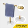 Hand Towel Holder Gold, Hand Towel Rack Stand with Heavy Weighted Base, Countertop Hand Towel Holder Stand for Bathroom，SUS304 Stainless Steel (G