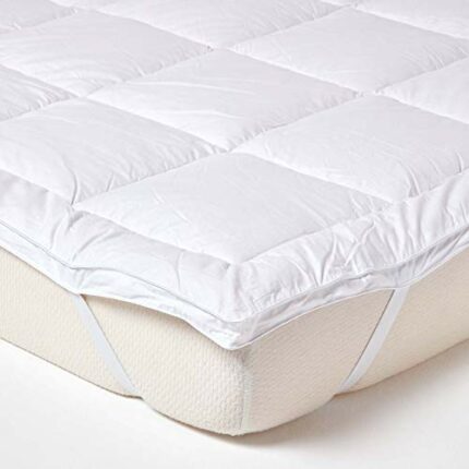 HOMESCAPES 100% Pure Mulberry Silk Blend King Mattress Topper for up to 36 cm Deep Mattresses 700 GSM Heavy Weight Luxury Topper