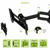 AVF EL204B-A Multi-Position Full Motion Long Extension TV Mount for 25-Inch to 40-Inch TV or Monitor, Black