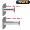 Geekria Extensible Headphone Wall Mount, Stainless Steel Stick-On with 3M Adhesive Hooks Under Desk, Stick on Smooth Wall, Dual Headset Hanger Mo