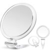 B Beauty Planet Hand Mirror, 25X/1X Double-Sided Hand Held Magnified Mirror & 10X Magnifying Mirror Suction Cup,Perfect for Precise Makeup Applic