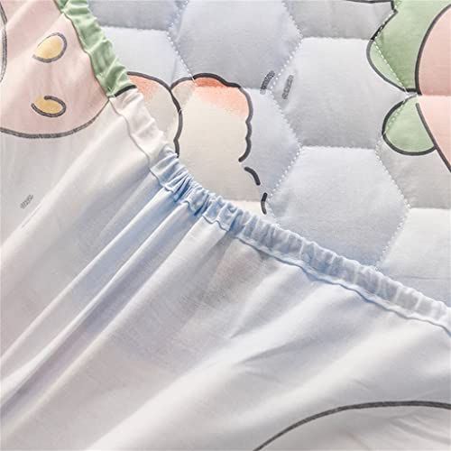 LIUZH Mattress Sheet Single Brushed Waterproof Mattress Cover Waterproof Dirty Dust Cover Mattress Cover (Color : D, Size : 180 * 200CM)