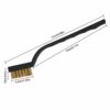Akls Mini Brass Wire Brushes Plastic Handles Wire Brush for Cleaning Rust, Metal Work Pieces, Welding Slag and Rust, Greasy Dirt, 12pcs