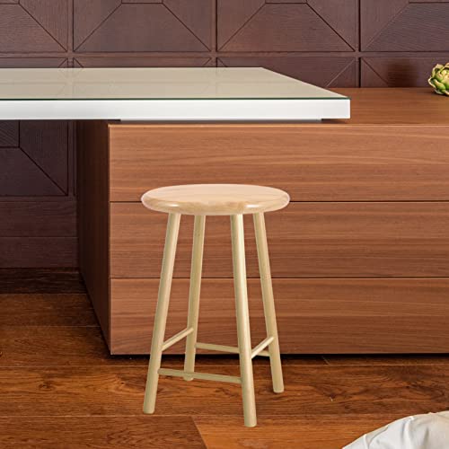 BESPORTBLE Wooden Bar Stool Seat Replacement Bar Stool Top Replacement Wood Seat Round Bar Stool Chair Seat Bar Stool Part Accessories for Repair