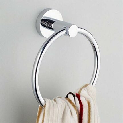 HIGOH Towel Rack Towel Holder Stainless Steel Towel Holder Hanger Chrome Wall Mounted Bathroom Hotel Towel Bar Bathroom Hardware