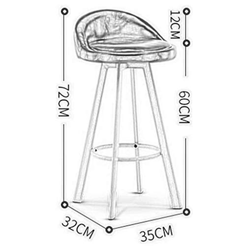 SDFGH Hydraulic Bar Stool Dining Chairs with Backrest 360° Swivel Adjustable Height PU Upholstered Seat Assembled Pub Home