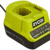 Ryobi RC18120 18V ONE+ Compact Charger, Hyper Green, 2.0Ah