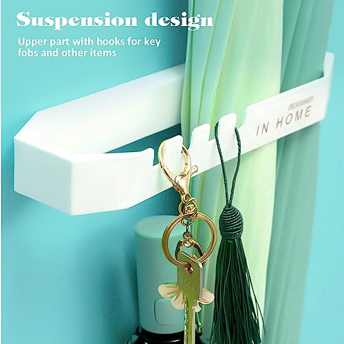 FNBK 2Pcs Wall Mounted Umbrella Holder Rack,Long and Short Umbrella Plastic Stand Rack,White