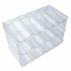 Rehomy Clear Stackable Plastic Refrigerator Rack Water Bottle Holder Storage Organizer for Champagne Water Bottles