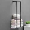 Towel Racks for Bathroom, NEWRAIN Rolled Towel Storage Wall Mounted Bath Towel Holder for Folded Large Towel Washcloths, Bathroom Organizing Brus