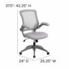 Flash Furniture Office Chair, Metal, Gray, 60.96 x 64.14 x 107.32 cm