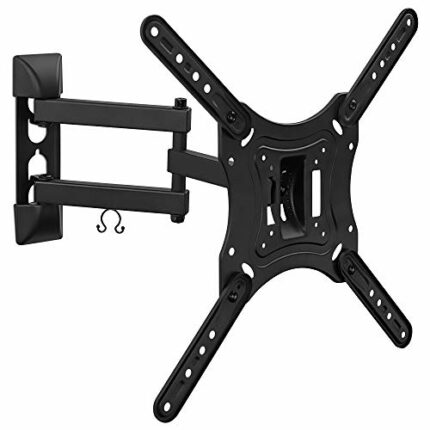 Mount-it! Full Motion TV Wall Mount Monitor Wall Bracket with Swivel Fits 26 32 35 37 40 42 47 50 55 Inch LCD LED OLED Flat Screens up to 66 lbs
