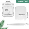 Vantency Square Toilet Seat Soft Close, Top Fit White Toilet Seats with Quick Release, Adjustable Hinges