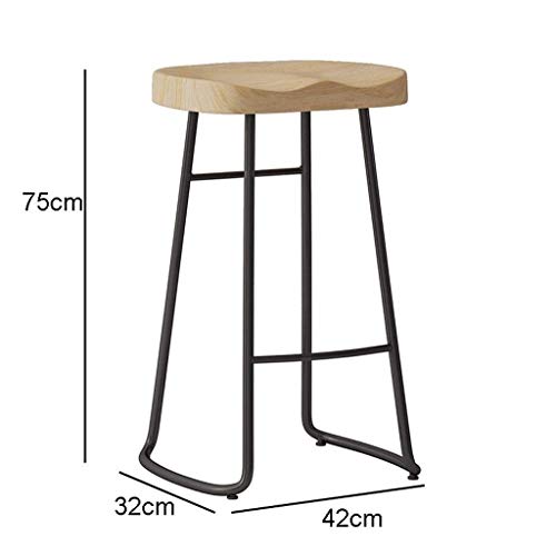 SDFGH Bar Stool Nordic Minimalist Home Solid Wood High Stool Bar Stool Bar Chair Leisure Back Chair Stool