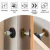 2 Packs Headboard Stoppers, Adjustable Threaded Bed Frame Anti-Shake Tool, Bed Wall Headboard Stoppers Anti-Shake Fixer, Prevent Rocking Headboar