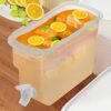 Jucoan 2 Pack 3.5L Fridge Beverage Drink Dispenser with Leak-proof Spigot, Plastic Cold Drink Juice Beverage Dispenser Jug for Party Drink, Juice