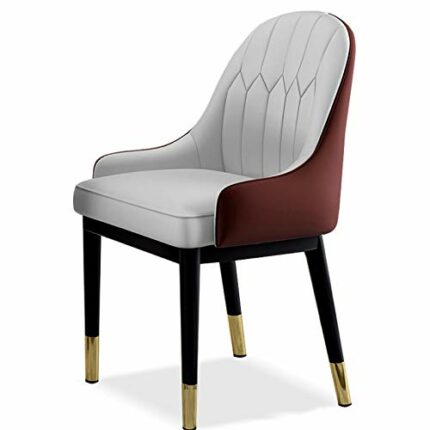 Kitchen Dining Room Furniture Chairs Faux Matte Suede Leather Armrests Backrest Dining Chairs For Office Lounge Kitchen Bedroom (Color : L)