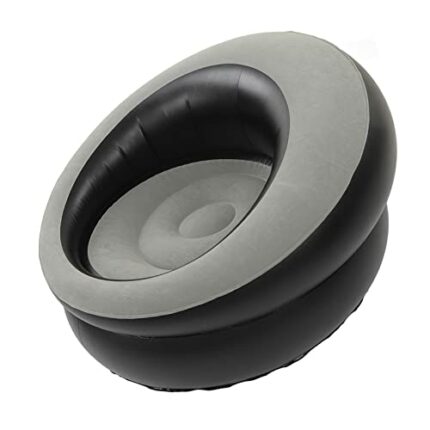 Mrisata Inflatable Chair Sofa Blow Up Seat Gaming Lounger Indoor Outdoor Camping Garden Stylish Red Design Soft Plush Fabric Single Living Room (