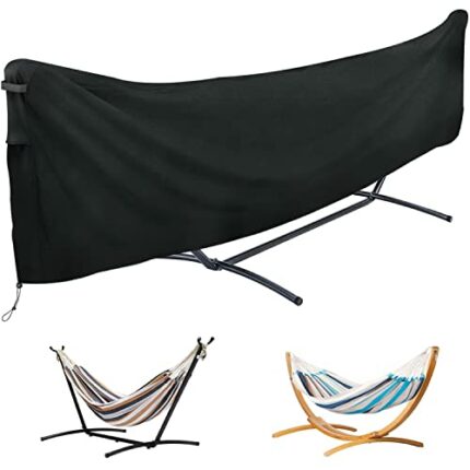 Hammock Cover 340 x 17 x 86 cm, 420D Heavy Duty Oxford Fabric Full Cover, Suitable for Outdoor Garden Hammocks and Double Hammocks with Stand and