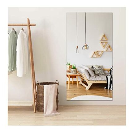 Zoyiancy Wall Mirror Decor Peel and Stick Mirrors Wall, Adhesive Mirror Sheet Soft Non Glass, Mirrors Wall Decor Living Room Bedroom Bathroom, 27