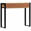 vidaXL Solid Mango Wood Console Table with 2 Drawers Vintage and Industrial Charm Hall Table Side Table Dressing Table Entryway Table Vanity Cabi