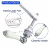 Chonphan Ceramic Toilet Handle Replacement - 1/2” Thread, Traditional Victorian Toilet Cistern Lever Flush Handle for Toilet Tank with 4 Pieces H