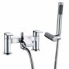[Bath Shower Tap] Hapilife Bathroom Watefall Double Handle Mixer Monobloc Tap with Handheld Shower Head Chrome